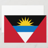 Vlag van Antigua en Barbuda Briefpapier (Voorkant / Achterkant)