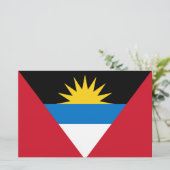 Vlag van Antigua en Barbuda Briefpapier (Staand voorkant)
