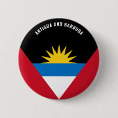 Vlag van Antigua en Barbuda charming patriottisch Ronde Button 5,7 Cm (Voorkant)