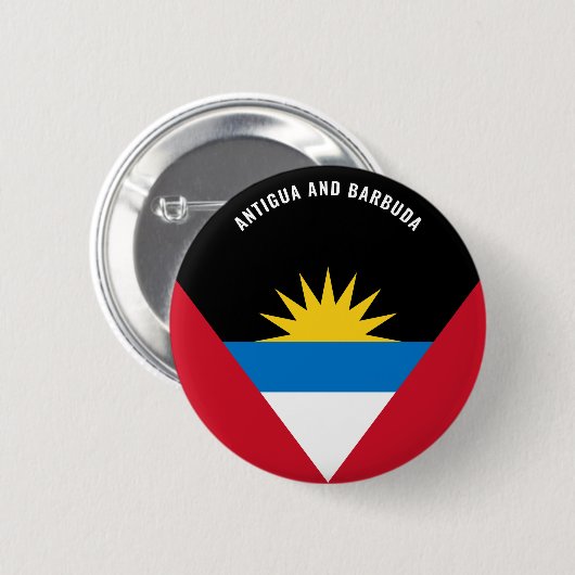 Vlag van Antigua en Barbuda charming patriottisch Ronde Button 5,7 Cm (Voorkant /achterkant)