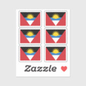 Vlag van Antigua en Barbuda Collectie pack van 6 Sticker (Vel)