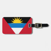 Vlag van Antigua en Barbuda Easy ID Bagagelabel (Voorkant horizontaal)