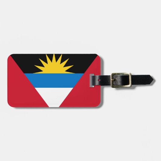 Vlag van Antigua en Barbuda Easy ID Bagagelabel (Voorkant horizontaal)