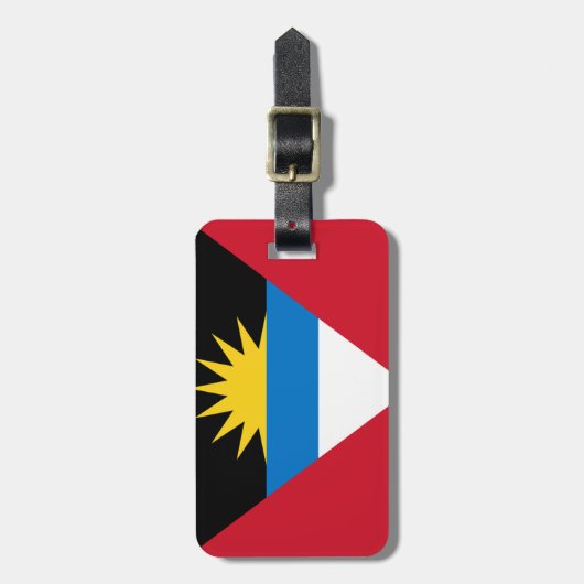 Vlag van Antigua en Barbuda Easy ID Bagagelabel (Voorkant verticaal)