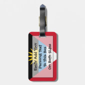 Vlag van Antigua en Barbuda Easy ID Bagagelabel (Achterkant verticaal)