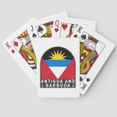Vlag van Antigua en Barbuda Emblem Verstoorde Vint Pokerkaarten (Achterkant)