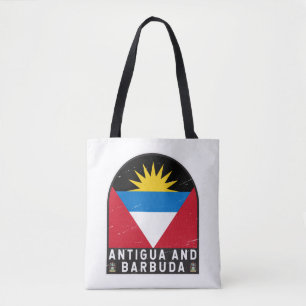 Vlag van Antigua en Barbuda Emblem Verstoorde Vint Tote Bag