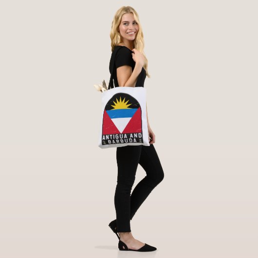 Vlag van Antigua en Barbuda Emblem Verstoorde Vint Tote Bag (Op model)