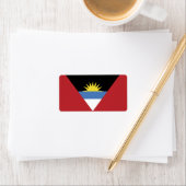 vlag van Antigua en Barbuda Etiket (Insitu)