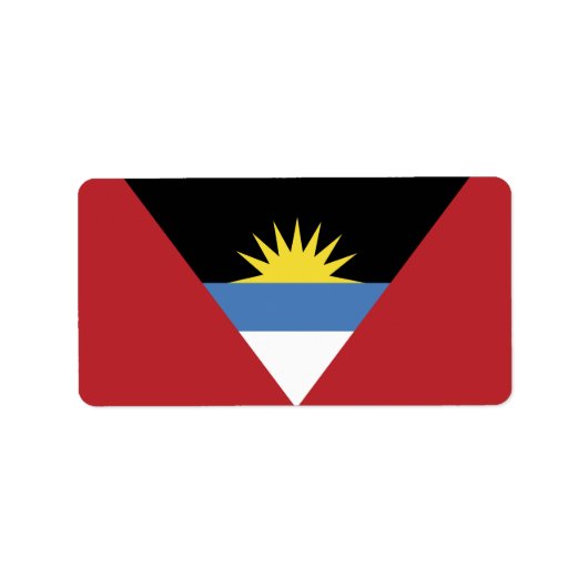 vlag van Antigua en Barbuda Etiket (Voorkant)