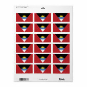 vlag van Antigua en Barbuda Etiket (Full Sheet)
