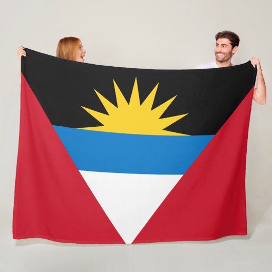 Vlag van Antigua en Barbuda Fleece Deken (In situ)