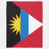 Vlag van Antigua en Barbuda Fleece Deken (Voorkant)