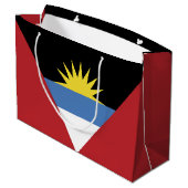 vlag van Antigua en Barbuda Groot Cadeauzakje (Achterkant Gekanteld)