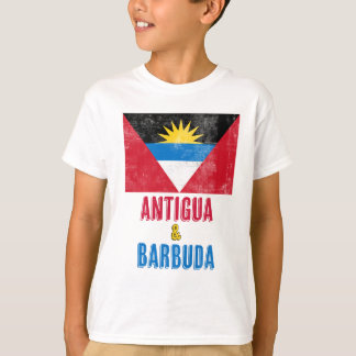 Vlag van Antigua en Barbuda Grunge/"Distress" Kijk T-shirt