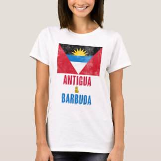 Vlag van Antigua en Barbuda Grunge/"Distress" Kijk T-shirt