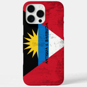 Vlag van Antigua en Barbuda "Grunge" Look iPhone 16 Pro Max Hoesje