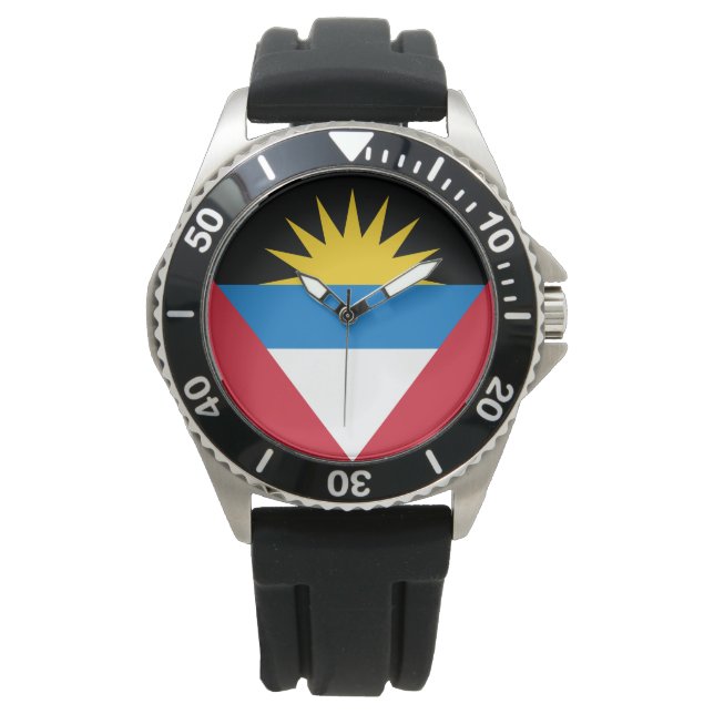 Vlag van Antigua en Barbuda Horloge (Voorkant)