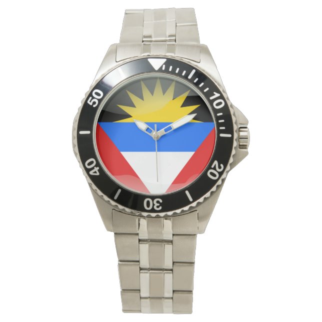 Vlag van Antigua en Barbuda Horloge (Voorkant)