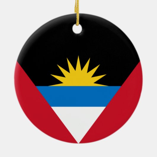 Vlag van Antigua en Barbuda Keramisch Ornament (Achterkant)