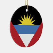 vlag van Antigua en Barbuda Keramisch Ornament (Rechts)