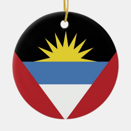 vlag van Antigua en Barbuda Keramisch Ornament (Voorkant)