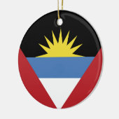 vlag van Antigua en Barbuda Keramisch Ornament (Links)