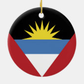 vlag van Antigua en Barbuda Keramisch Ornament (Achterkant)