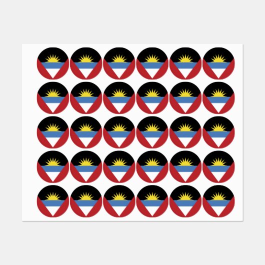 vlag van Antigua en Barbuda Labels (Vel)
