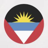 vlag van Antigua en Barbuda Labels (Design 1)