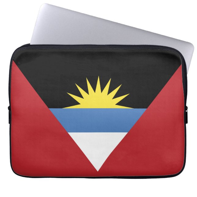 vlag van Antigua en Barbuda Laptop Sleeve (Voorkant)