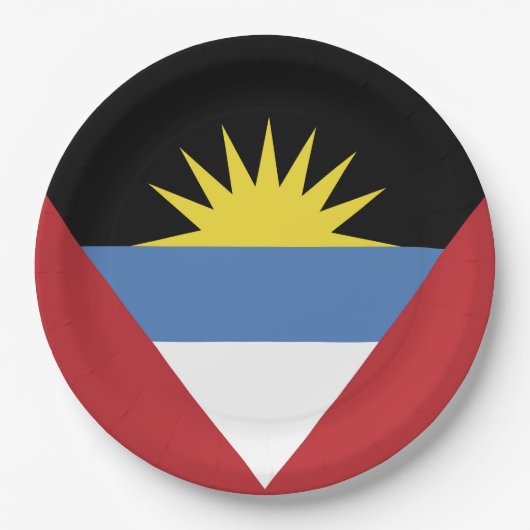 vlag van Antigua en Barbuda Papieren Bordje (Voorkant)
