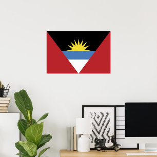 vlag van Antigua en Barbuda Poster