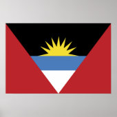 vlag van Antigua en Barbuda Poster (Voorkant)