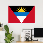 Vlag van Antigua en Barbuda Poster (Thuiskantoor)
