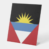 vlag van Antigua en Barbuda Reclamebord Met Voetstuk (Voorkant)