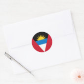 Vlag van Antigua en Barbuda Ronde Sticker (Envelop)