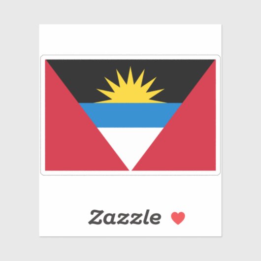 Vlag van Antigua en Barbuda Sticker (Vel)