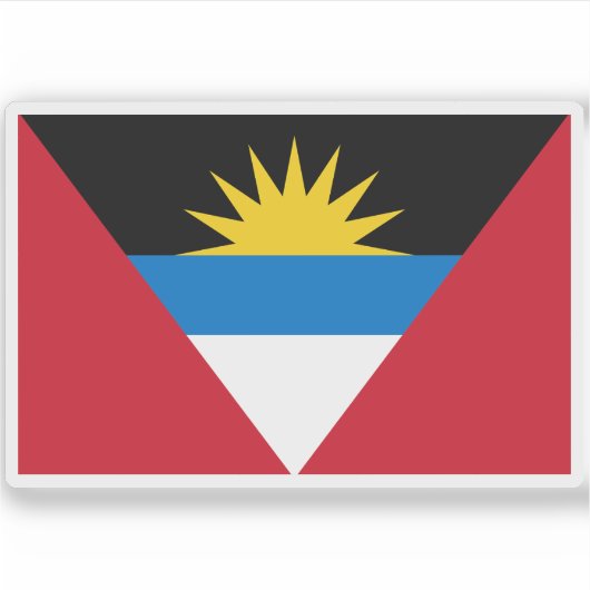 Vlag van Antigua en Barbuda Sticker (Voorkant)