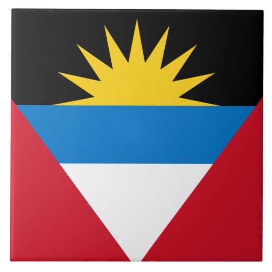 Vlag van Antigua en Barbuda Tegeltje (Voorkant)