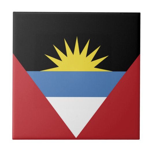 vlag van Antigua en Barbuda Tegeltje (Voorkant)