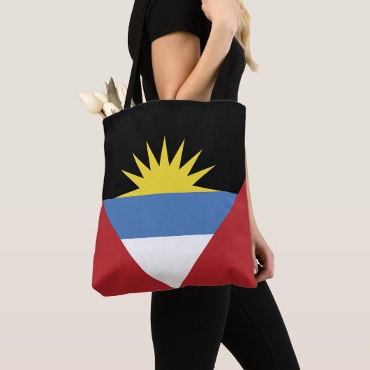 vlag van Antigua en Barbuda Tote Bag (Dichtbij)