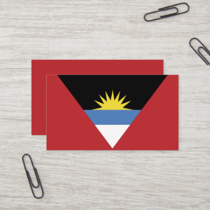 vlag van Antigua en Barbuda Visitekaartje