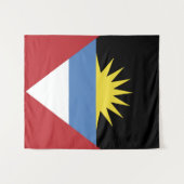 vlag van Antigua en Barbuda Wandkleed (Voorkant (horizontaal))