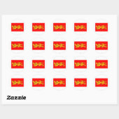 Vlag van Aquitanië Ronde Sticker (Vel)