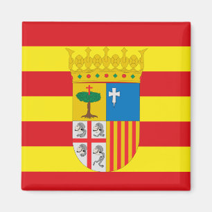 Vlag van Aragón (autonome gemeenschap) Spanje Magneet