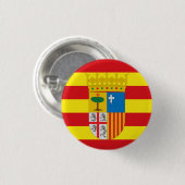 Vlag van Aragón (autonome gemeenschap) Spanje Ronde Button 3,2 Cm (Voorkant /achterkant)