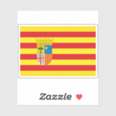 Vlag van Aragon Sticker (Vel)
