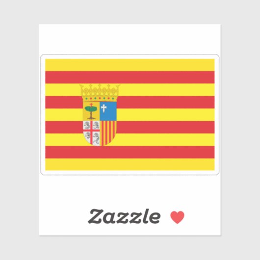 Vlag van Aragon Sticker (Vel)