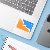 Vlag van Argentijns Antarctica Sticker (Laptop met iPhone)